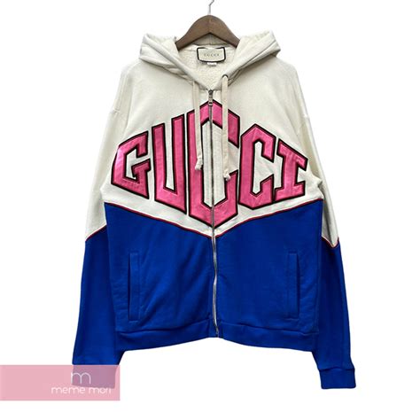 楽天市場 Gucci Game Logo Felted Cotton Jersey Zip Up Hoodie 580821 Xjbhj