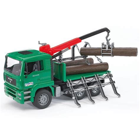 Bruder Toys Man Forestry Timber Truck Vehicle W Loading Crane And 3