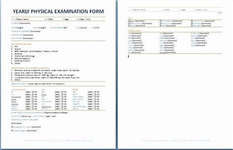 21 Physical Examination Forms Template Free Popular Templates Design