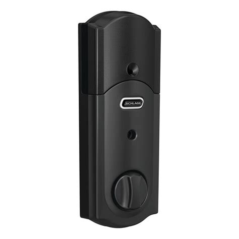 Schlage Connect Camelot Matte Black Wifi Single Cylinder Electronic