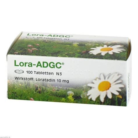 Zur symptomatischen behandlung chronischer urtikaria (nesselsucht). LORA ADGC Tabletten (100 St) Preisvergleich, PZN 3897189 ...