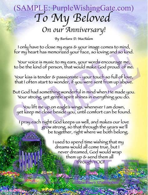To My Beloved On Our Anniversary Birthday Blessings Wedding Prayer