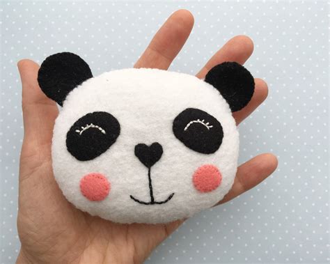 Kawaii Plush Pdf Pattern Panda Face Cute Plushie Panda Bear Etsy