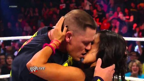 John Cena And Aj Lee Kiss Wwe Raw 111912 Youtube