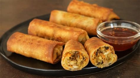 Chinese Crispy Rolls With Homemade Wrappers Popiah Morgane Recipes