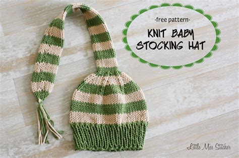 Little Miss Stitcher Infant Stocking Knit Hat
