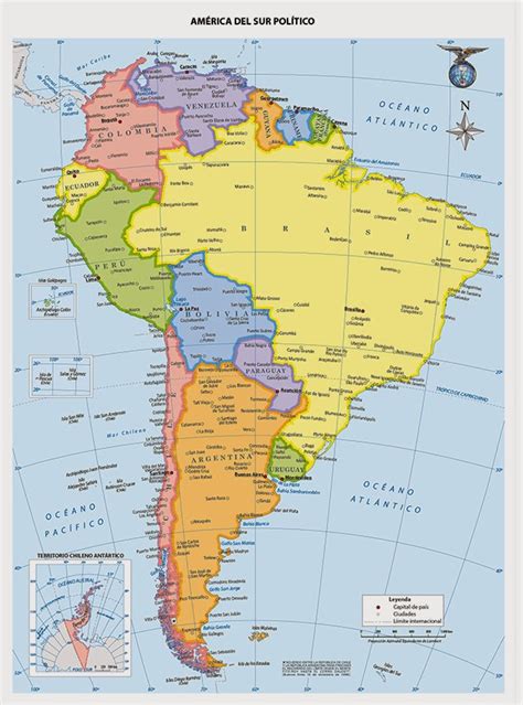 Radioaficionado Chileno Ca3bkn Mapa America Del Sur Politico