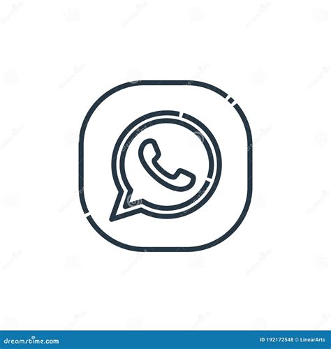 Whatsapp Icon Vector From Social Media Logos Concept Thin Line