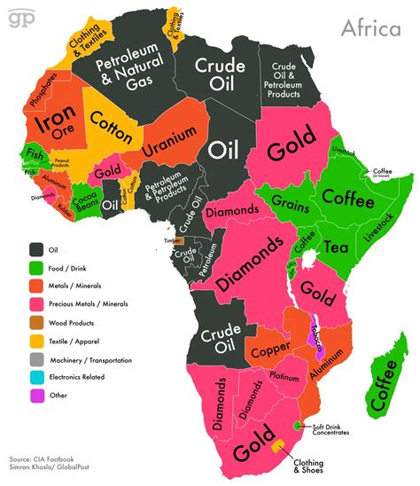 Africa From Oil To Gold Vivid Maps