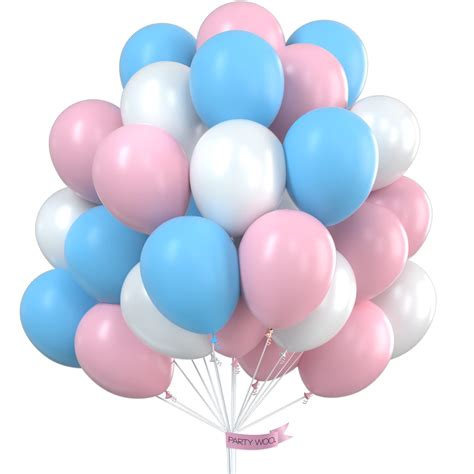 Buy Partywoo Pink And Blue Balloons 100 Pcs 10 Inch Baby Blue Balloons