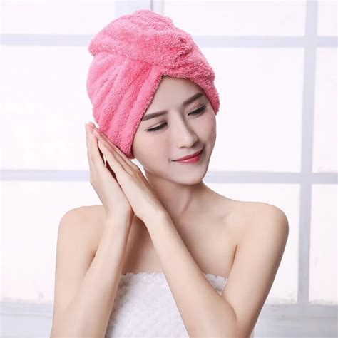 1pc Dry Hair Bath Towel Microfiber Quick Drying Turban Super Absorbent