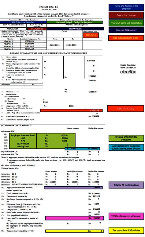 Guide To Understanding Your Form 16 Yahoo India Finance