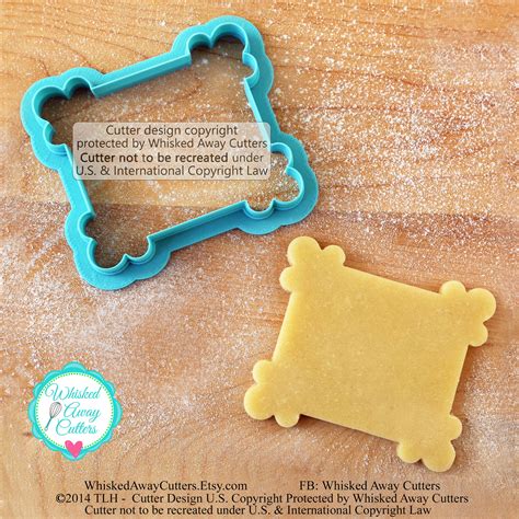 The Jenn Plaque Cookie Cutter And Fondant Cutter Etsy