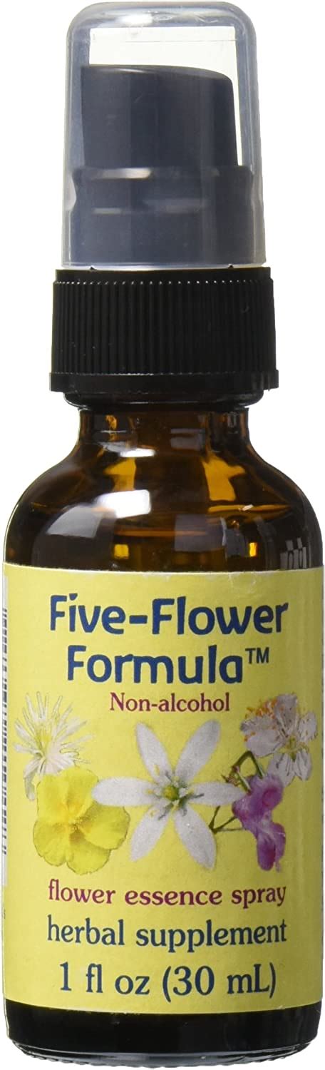 Flower Essence Services Five Flower Formula In Glycerin Spray 1 Ounce Health