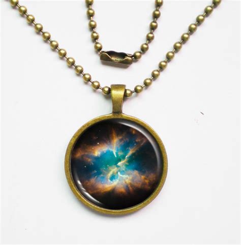 Planetary Nebula Necklace Ngc Cosmic Jewelry Galaxy Series