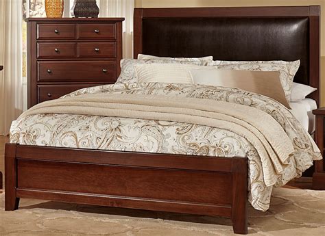 Bedford Cherry Queen Upholstered Panel Bed From Virginia House