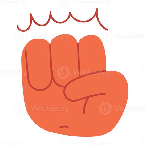 Rise Up Hand Gesture Color 2d Illustrations 27049272 Png