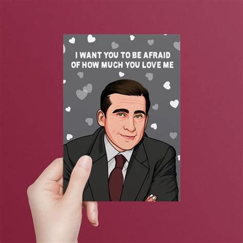 Michael Scott The Office Anniversary Valentines Day Card All