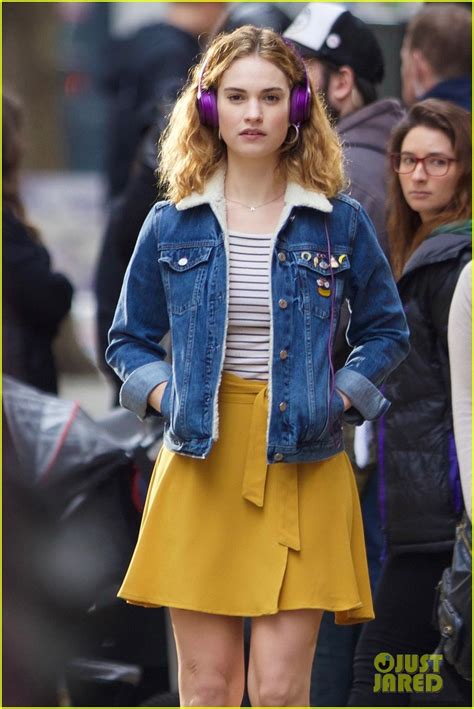 Full Sized Photo Of Lily James Ansel Elgort Baby Driver Headphones