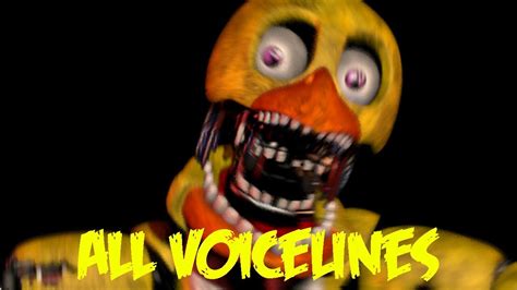 Withered Chica All Voicelines With Subtitles Ultimate Custom Night
