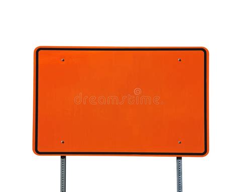 Big Blank Orange Highway Sign Stock Photo Image Of Background