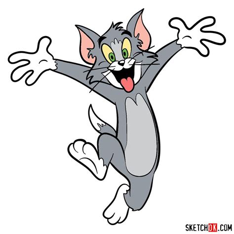 How To Draw Happy Tom Tom And Jerry Sketchok Easy Drawing Guides