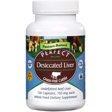 Perfect Desiccated Liver Capsules 100 Grass Fed Undefatted Argentine