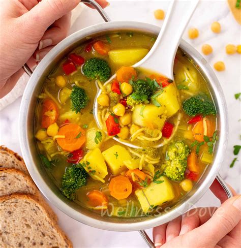 Hearty And Fresh Chickpea Broccoli Soup Wellnessdove
