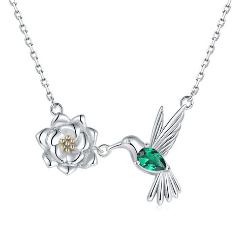 Silver Hummingbird Necklaces Delicate Jewelry For Nature Lovers