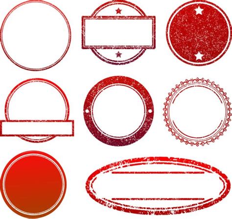 Five Templates For Rubber Stamps Stock Vector Image By ©antonshpak