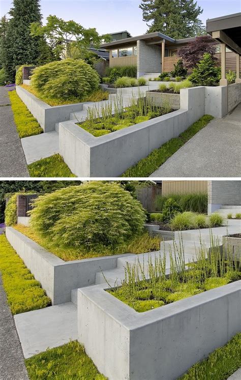 10 Excellent Examples Of Built In Concrete Planters Backyard