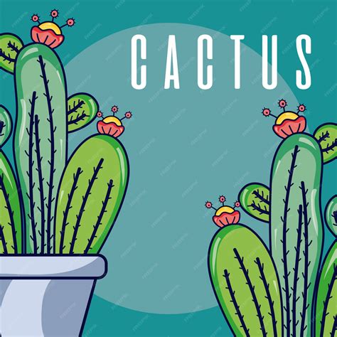 Plantas De Cactus Vector Premium