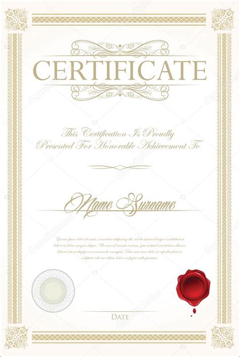 Certificado Diploma Plantilla Retro Vintage Vector Gr Fico Vectorial Hot Sex Picture