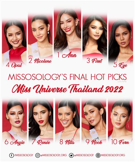 มิสยูนิเวิร์สไทยแลนด์ 2565 Final Hot Picks Missosology