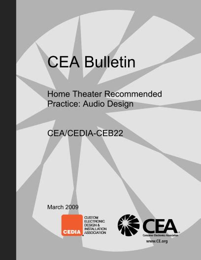 Ceacedia Ceb22 Home Theater Recommended Practice Audio Design
