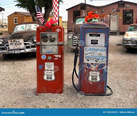 Vintage Route 66 Gas Station Editorial Photo 184034103