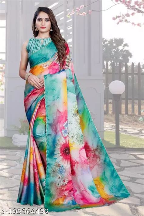 Beautiful Satin Silk Sarees