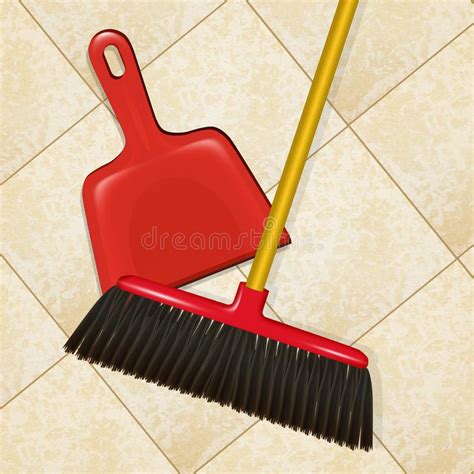 Broom And Dustpan Cartoon Stock Vector Illustration Of Cleanup 21378091