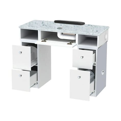 Nova I Manicure Table With Vent Pipes Nail Station For Beauty Salon