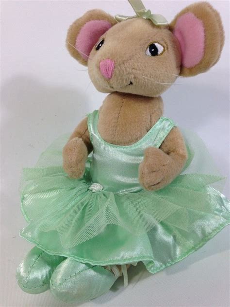 Angelina Ballerina Mouse 2005 Sababa Toy Bendable Plush Stuffed Animal