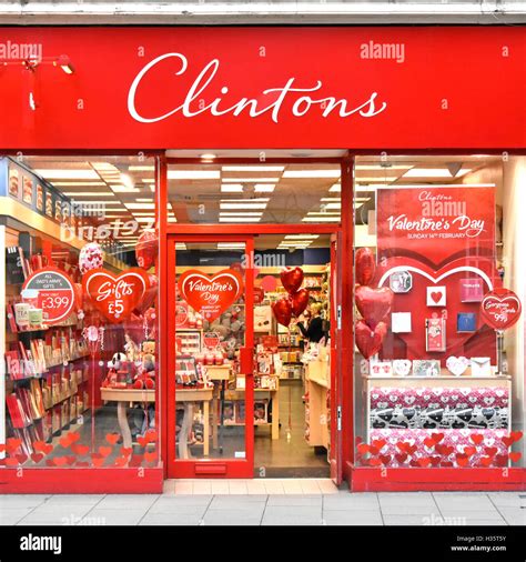 Clintons Uk Greeting Card Retail Shop Front And Retailers Store Window