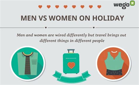 Men Vs Women On Holiday Infographic Visualistan