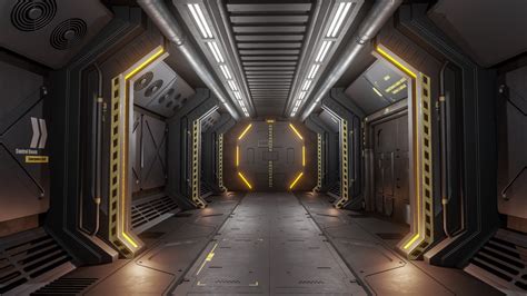Sci Fi Corridor Unreal Engine 4 Jerod Oakes On Artstation At