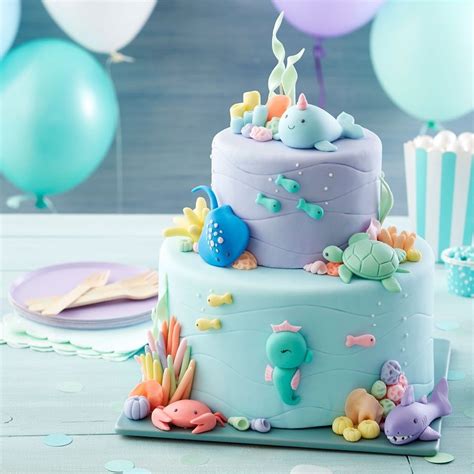 Ocean Cake Ocean Cakes Baby Birthday Cakes Cake