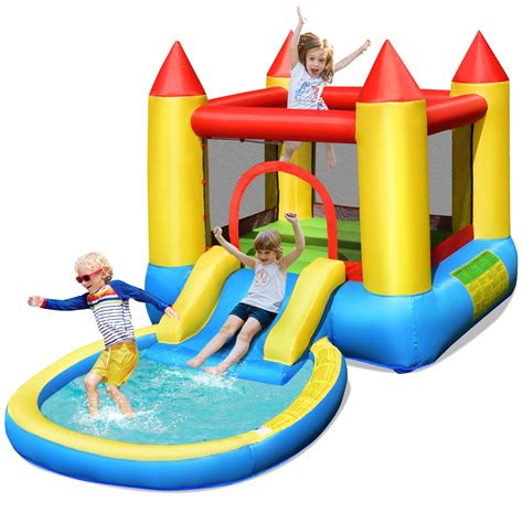 Buy Costzoninflatable Water Slide Bounce House With Ball Pit And Splash