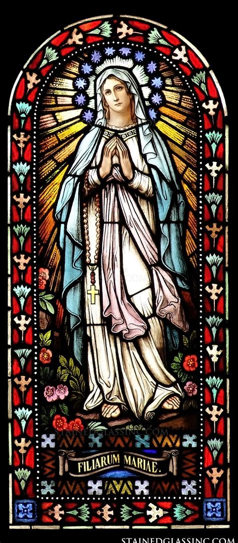 Virgin Mary Stained Glass Bilscreen