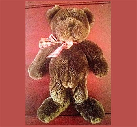 Vintage Gund Dark Brown Teddy Bear Plushie Stuffed Animal Etsy