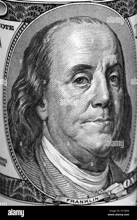 Benjamin Franklin On The One Hundred Dollar Bill Stock Photo Alamy