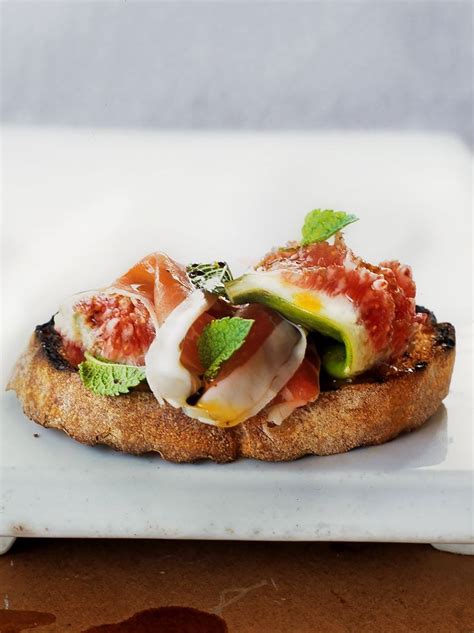 Prosciutto And Fig Crostini Bread Recipes Jamie Oliver Recipes