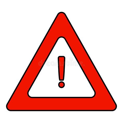 Road Triangular Warning Sign A Triangle Icon With An Exclamation Point